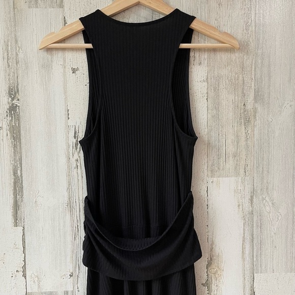 Anthropologie Kingslover Black Ribbed Knit Midi Dress Size S - Picture 10 of 14